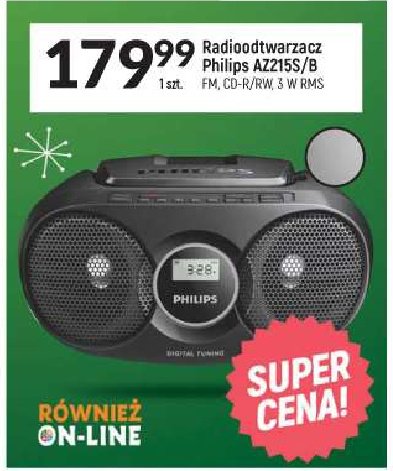 Radioodtwarzacz az215b srebrny Philips promocja