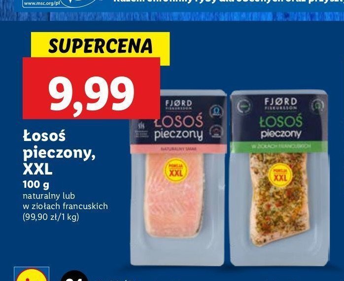 Łosoś pieczony naturalny smak promocja w Lidl