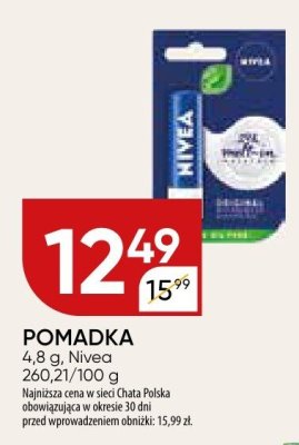 Pomadka Nivea promocja w Chata Polska