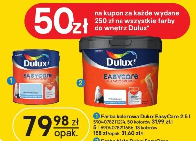 Farba kolorowa Dulux EasyCare promocja w Castorama