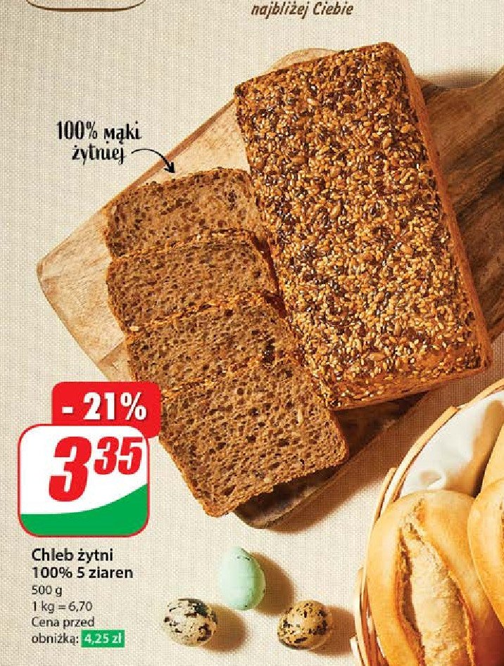 Chleb żytni 5 ziaren promocja