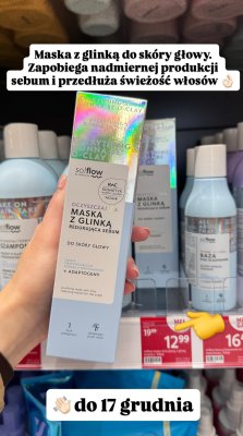 Maska z glinką redukująca sebum do skóry głowy promocja w Rossmann