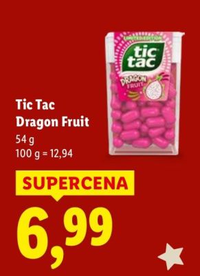 Drażetki Tic Tac Dragon Fruit promocja w Lidl