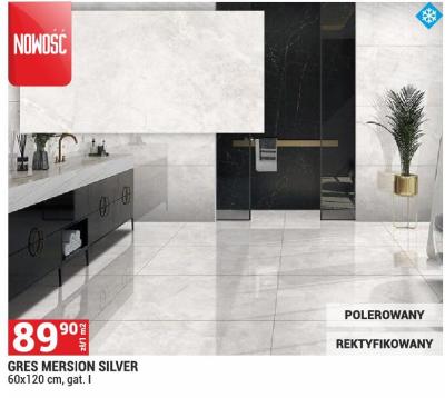 Gres MERSION SILVER 60x120 cm, gat. I promocja w Merkury Market