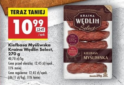 Kiełbasa myśliwska Kraina wędlin select promocja