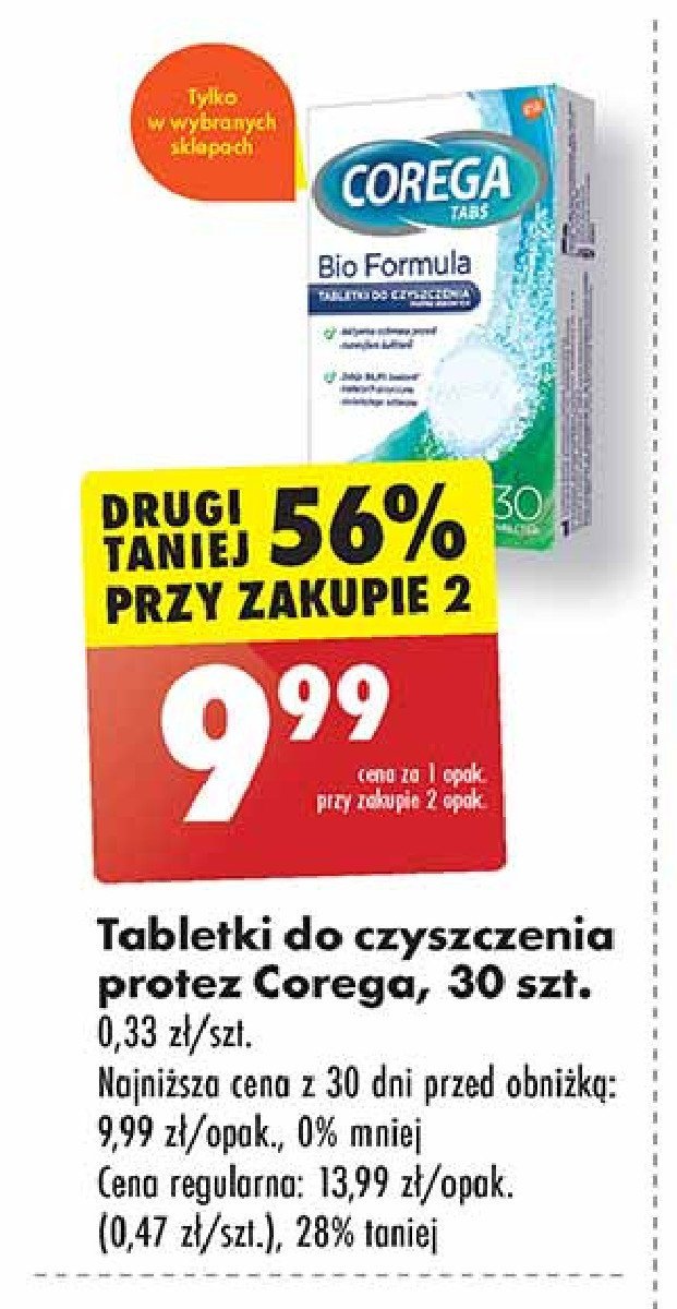 Tabletki do czyszczenia protez Corega tabs promocja