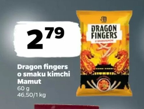 Dragon fingers o smaku kimchi Mamut promocja