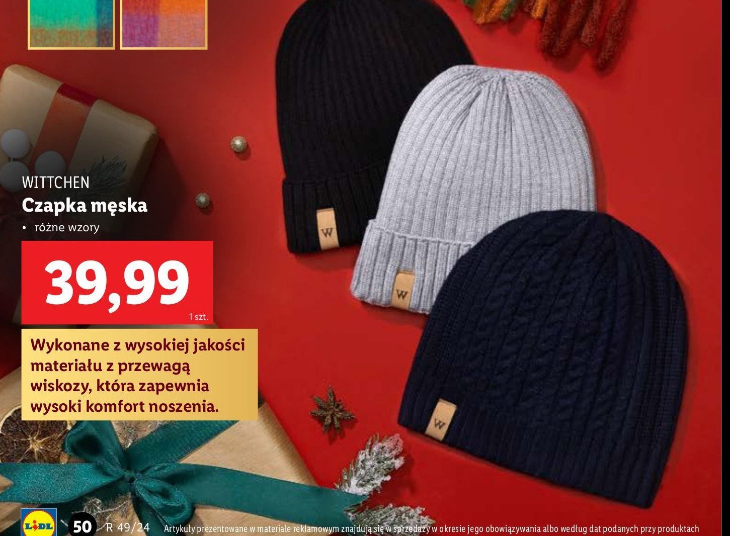 Czapka męska Wittchen promocja