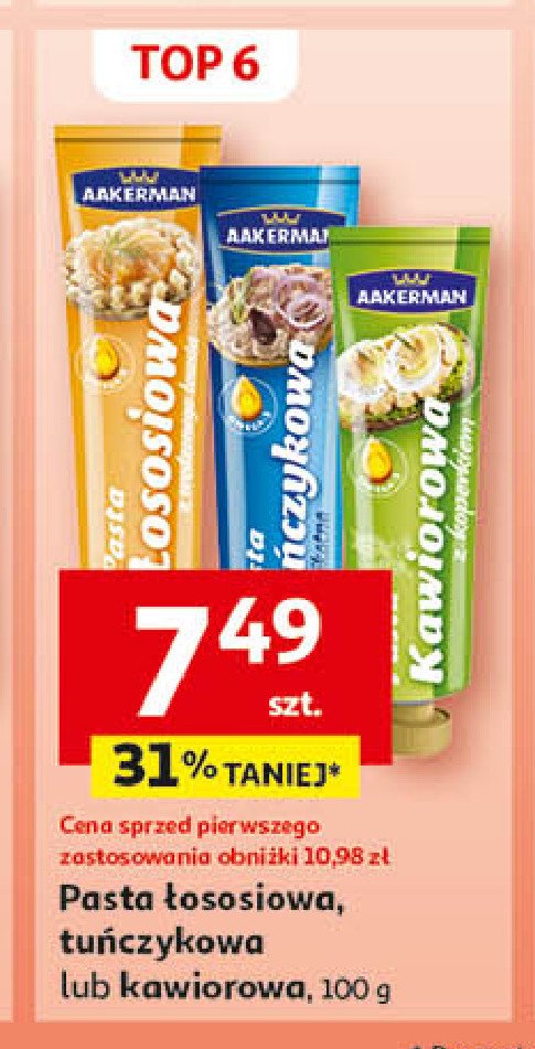 Pasta tuńczykowa Aakerman promocja