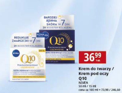 Krem do twarzy / Krem pod oczy Q10 NIVEA promocja w Leclerc