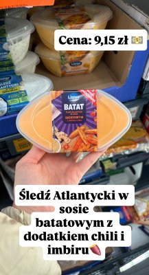 Śledź atlantycki w sosie batatowym z dodatkiem chili i imbiru promocja w Biedronka