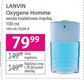 Woda toaletowa Lanvin oxygene homme promocja