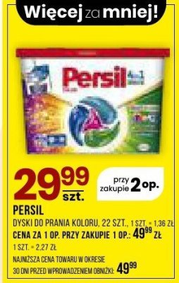 Kapsułki do prania PERSIL color promocja w Drogerie Natura