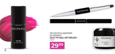 Pędzelek dwustronny do zdobień NEONAIL DUO TIP NAIL ART BRUSH 11655 promocja w NEONAIL & NEO MAKE UP