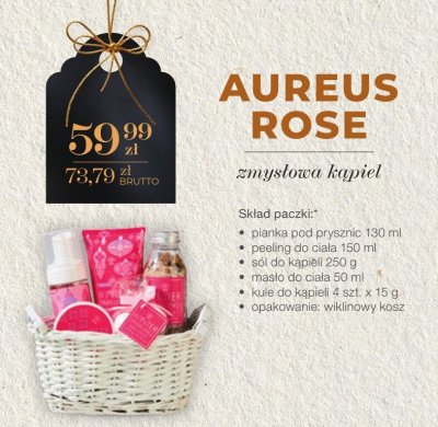 Zestaw kosmetyków Aureus Rose promocja w Makro