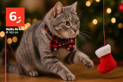 Wędka dla kota promocja w Dealz