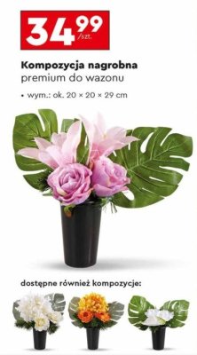 Kompozycja nagrobna premium do wazonu Biedronka promocja w Biedronka