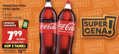 Napój Coca-Cola, Fanta, Sprite 2l promocja w Delikatesy Centrum
