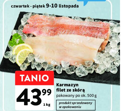 Karmazyn filet ze skórą promocja