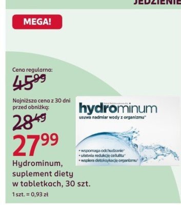 Suplement diety Hydrominum, suplement diety w tabletkach, 30 szt. promocja w Rossmann