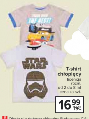 T-shirt chłopięcy star wars 2-8 lat promocja w Auchan