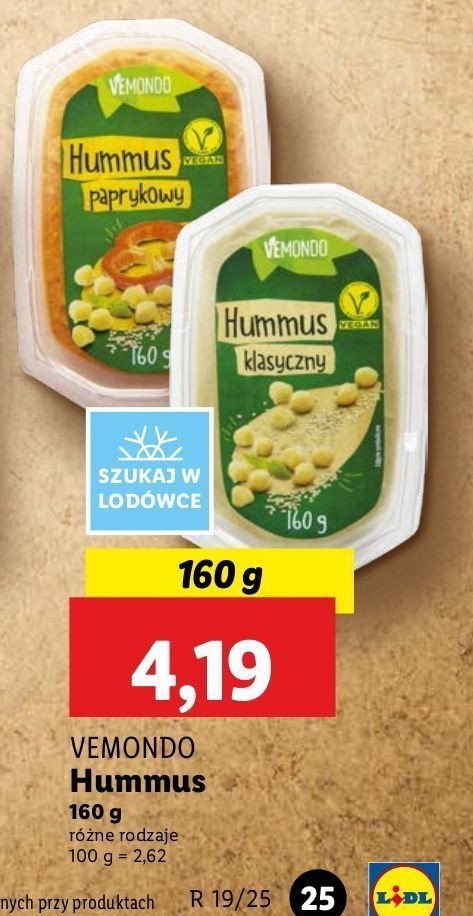 Hummus klasyczny Vemondo promocja w Lidl