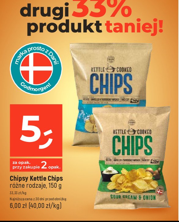 Chipsy sour cream & onion KETTLE promocja