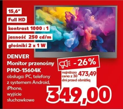 Monitor DENVER Monitor przenośny PMO-15604K promocja w Kaufland
