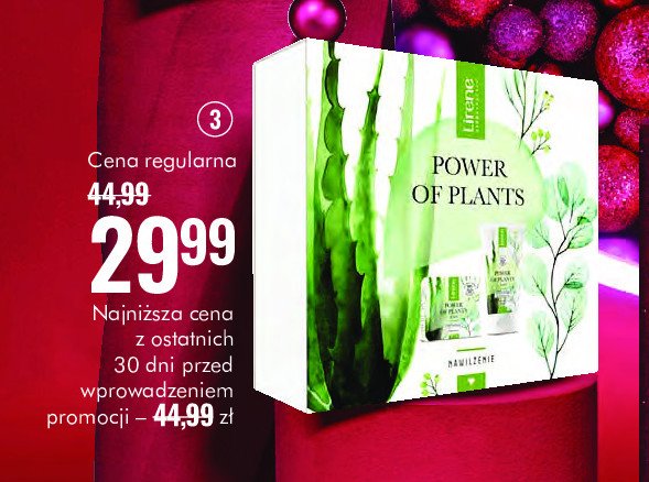 Zestaw w pudełku power of plants żel do mycia twarzy 150 ml + krem do twarzy 50 ml Lirene zestawy promocja