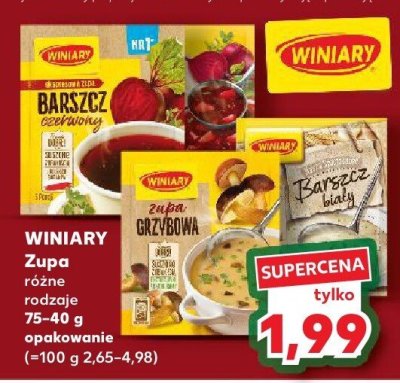 Zupa różne rodzaje Winiary 75-40g promocja w Kaufland