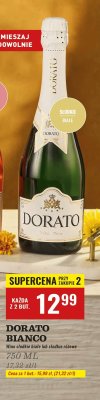 Wino musujące Dorato Bianco słodkie białe 750ml promocja w Biedronka