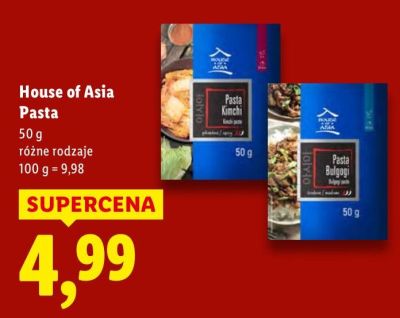 House of Asia Pasta 50 g różne rodzaje promocja w Lidl