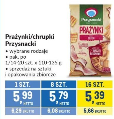 Prażynki/chrupki Przysnacki promocja w Makro