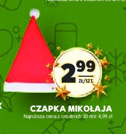 Czapka mikołaja promocja w Stokrotka