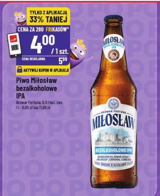 Piwo Miłosław bezalkoholowe IPA promocja w POLOmarket