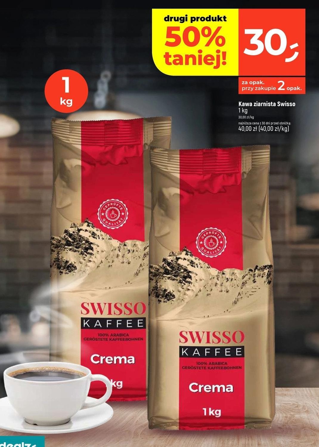 Kawa Swisso kaffee crema promocja