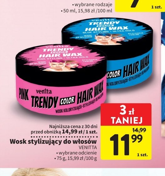 Wosk koloryzuj膮cy blue Venita trendy color promocja
