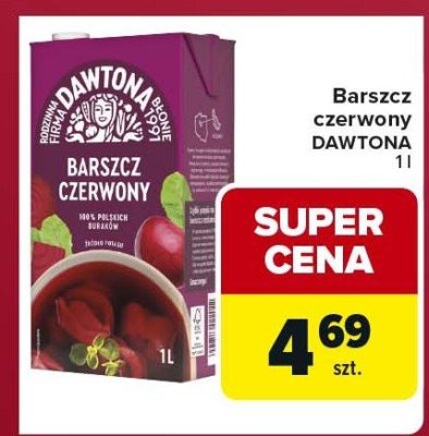 Barszcz czerwony DAWTONA promocja w Carrefour Express