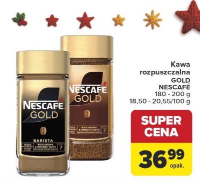 Kawa rozpuszczalna GOLD NESCAFÉ promocja w Carrefour
