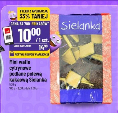 Mini wafle cytrynowe polane polewą kakaową  promocja w POLOmarket