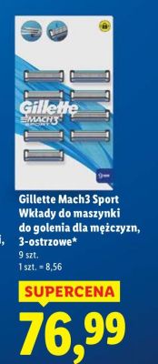 Wkłady do maszynki do golenia Mach3 Sport promocja w Lidl