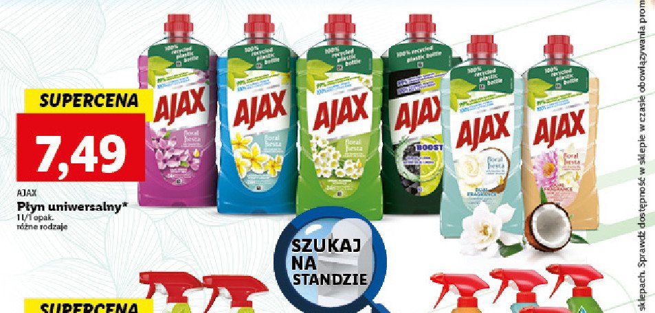 Płyn do mycia węgiel i limonka Ajax boost Ajax . promocja
