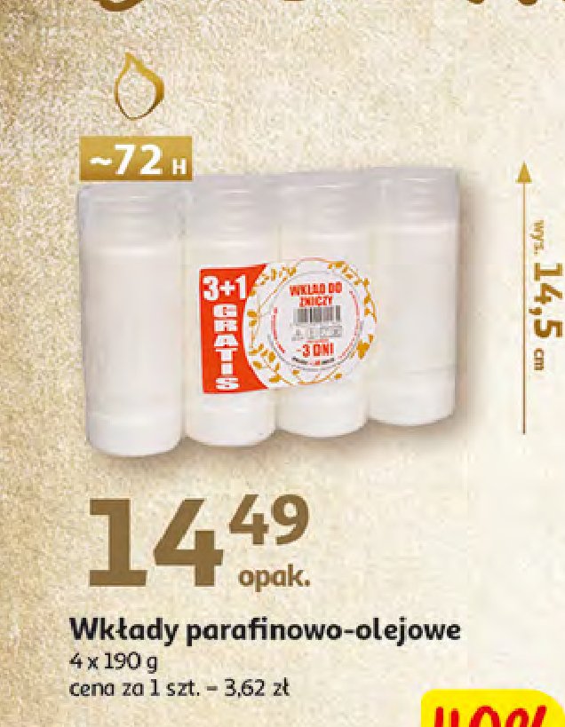 Wkłady do znicza promocja