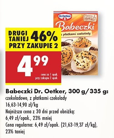 Babeczki z płatkami czekolady Dr. oetker promocja w Biedronka