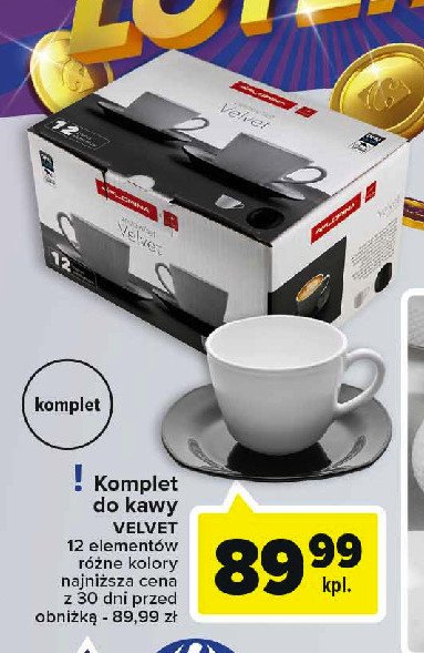 Komplet kawowy velvet Florina (florentyna) promocja