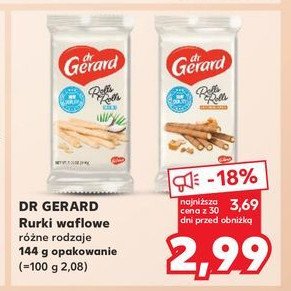 Rurki waflowe rolls rolls kokosowe Dr gerard promocja w Kaufland