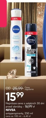 Antyperspirant Nivea Fresh Natural promocja w Super-Pharm