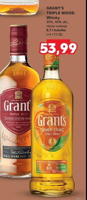 Whisky Grant's summer orange promocja