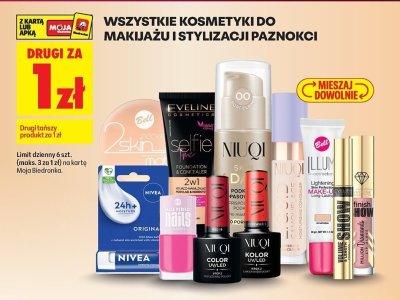 Kosmetyki do makijażu i stylizacji paznokci wszystkie marki promocja w Biedronka