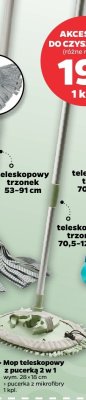 Mop teleskopowy z pucerką 2 w 1 wym. 28×18 cm promocja w Netto